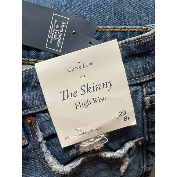 Abercrombie & Fitch Curve Love The Skinny High Rise Mom Jeans Size 29 8R - Picture 5 of 6